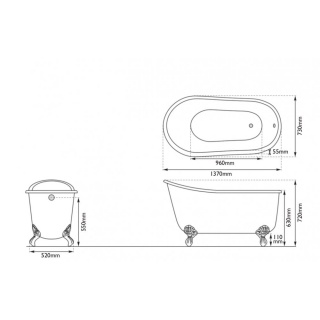 Cast Iron Baths - The ''Shelley''